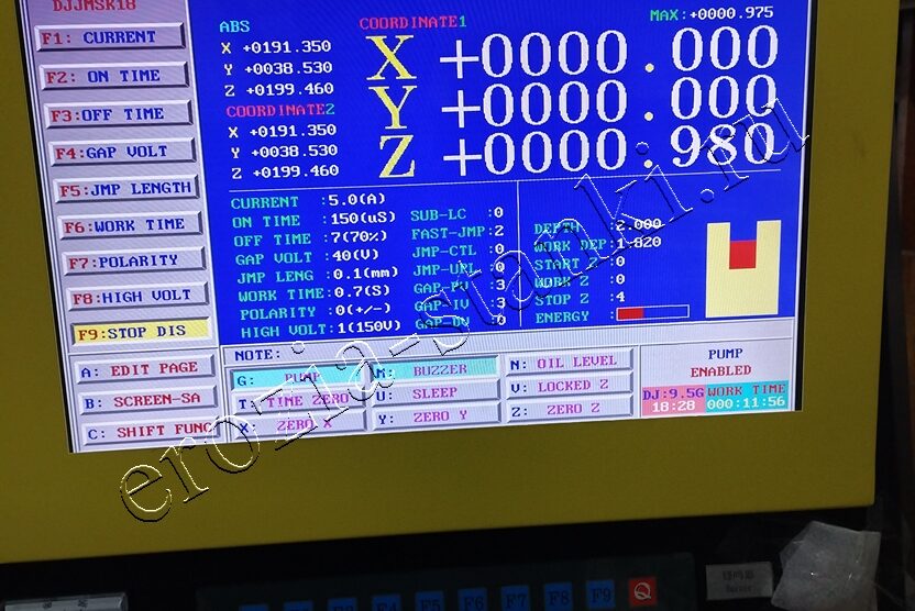 Станок EDM-450 копировально-прошивной, г.Пенза. Февраль, 24г.